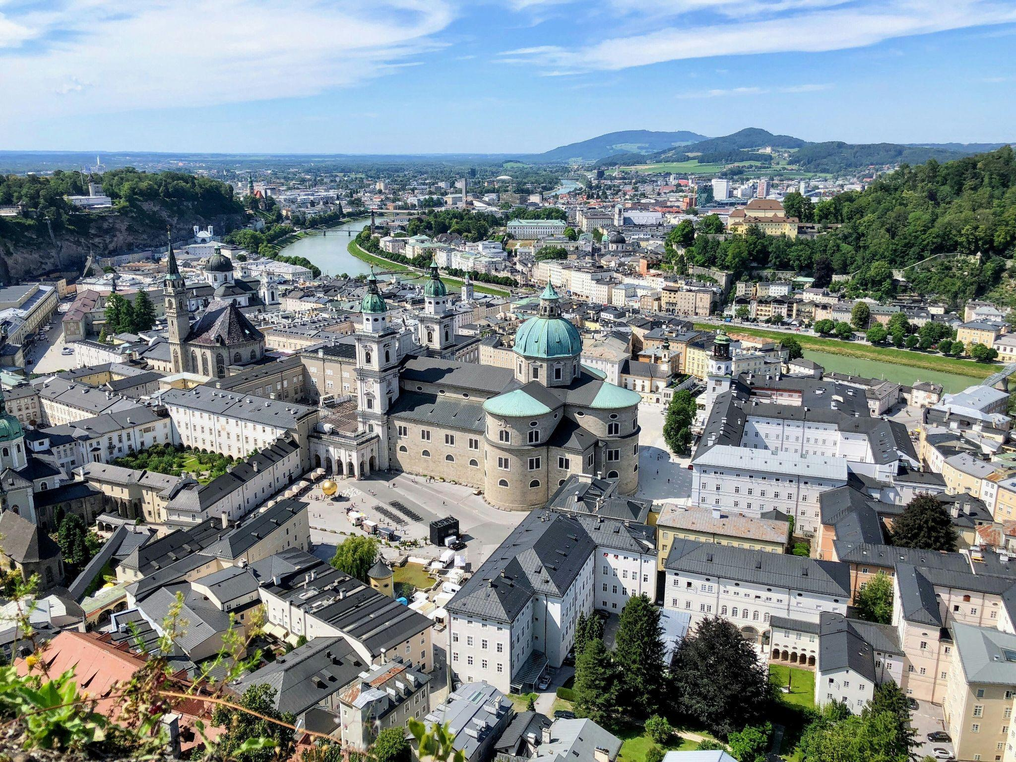 Aerial view of Salzburg, Austria