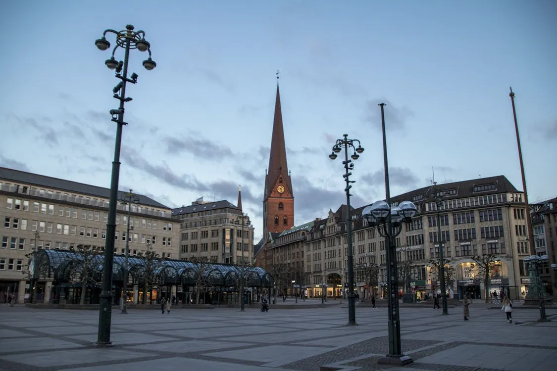 Historic European city square.