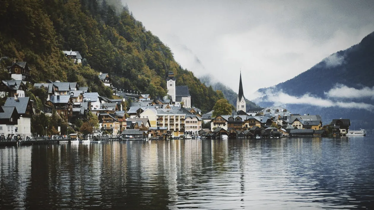 Scenic European alpine village.